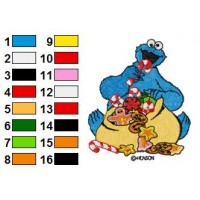 Sesame Street Cookie Monsters Mommy 01 Embroidery Design